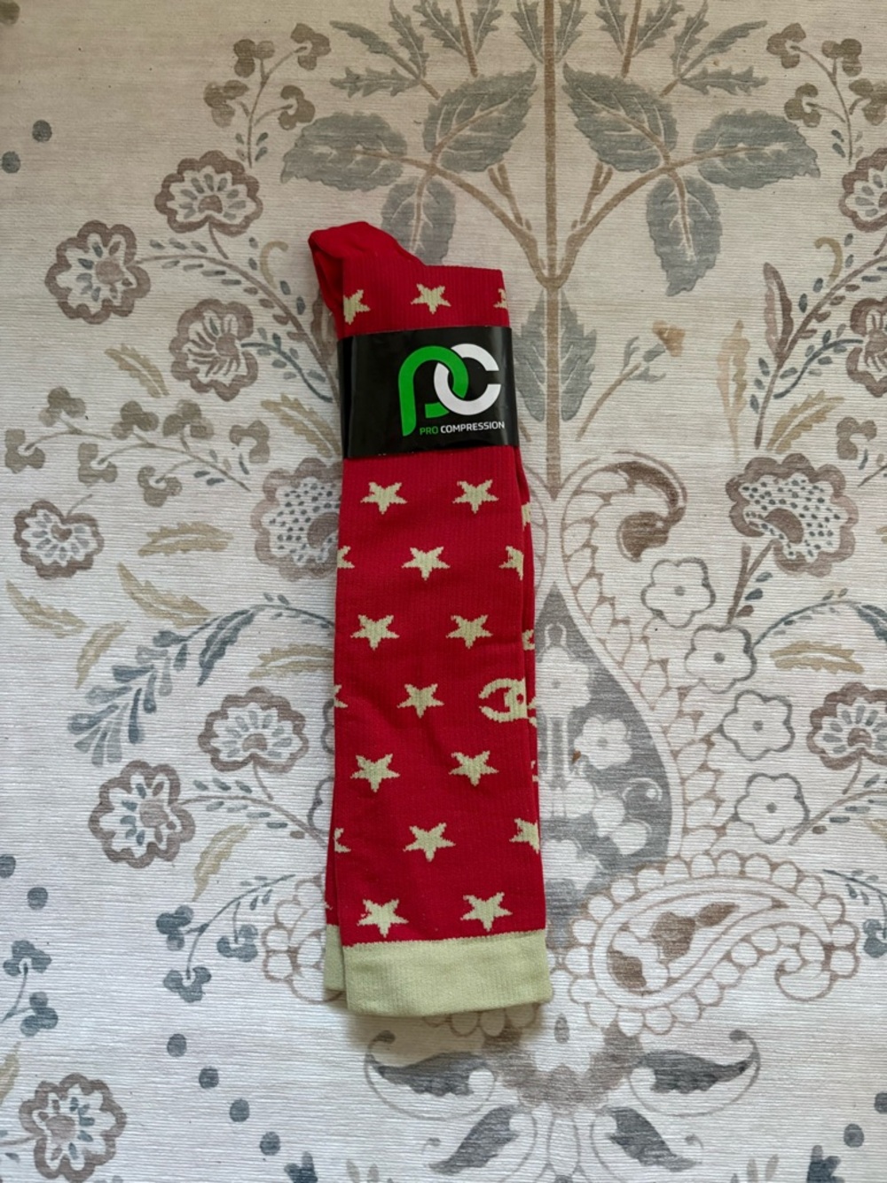 Red & Gold Knee High Compression Socks